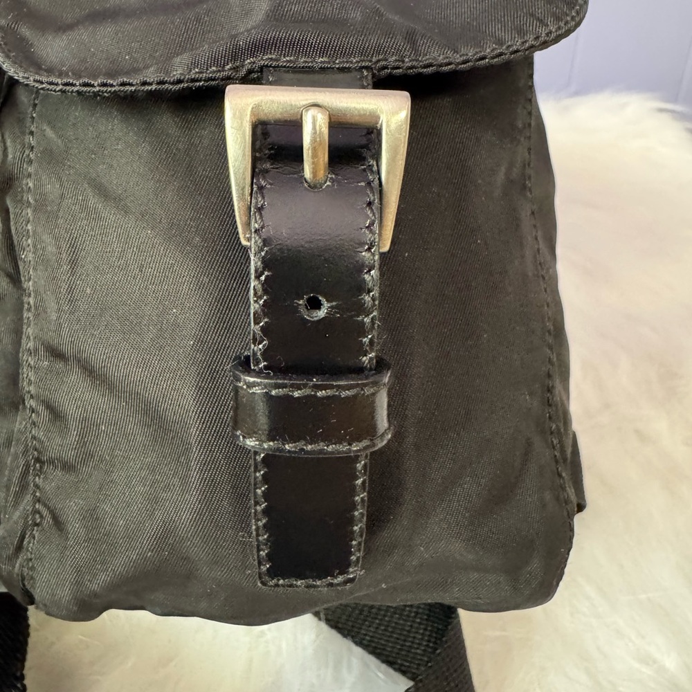 Authentic Prada Vela Mini Backpack in Black Nylon Tessuto-Full Set Cards Dustbag - Picture 12 of 16